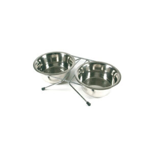 ARQUIVET - Soporte Bajo Inoxidable de 2 Comederos para Perros (Disponible en 3 Formatos)