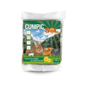 CUNIPIC - Sol de Heno (500 gr) - Heno de la Montaña con Diente de León para Conejos y Roedores