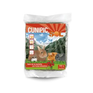 CUNIPIC - Sol de Heno (500 gr) - Heno de la Montaña con Frutos Silvestres para Conejos y Roedores