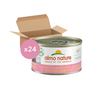 ALMO NATURE - HFC (Natural) Perros - Ternera con Jamón (24x95 gr) - Alimento Húmedo Complementario para Perros (+1 Año)
