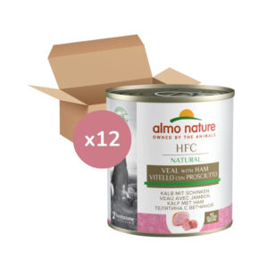 ALMO NATURE - HFC (Natural) Perros - Ternera con Jamón (12x290 gr) - Alimento Húmedo Complementario para Perros (+1 Año)