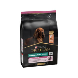 PRO PLAN - Sensitive Skin Small & Mini Adult (3 kg) - Pienso seco para Perros Adultos de Raza Mini y Pequeña con Piel Sensible (Salmón)
