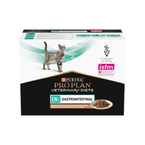 PRO PLAN DV - Feline EN Gastrointestinal Sobres Salmón (10x85 gr) - Comida Húmeda para Gatos que Ayuda con los Trastornos Intestinales