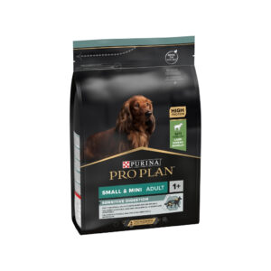 PRO PLAN - Sensitive Digestion Small & Mini Adult (3 kg) - Pienso seco para Perros Adultos de Raza Mini y Pequeña con Digestiones Sensibles (Cordero)