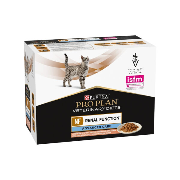 PRO PLAN DV - Feline NF Renal Function Advanced Care Sobres Salmón (10x85 gr) - Comida Húmeda para Gatos que Ayuda a Manejar la Insuficiencia Renal Crónica