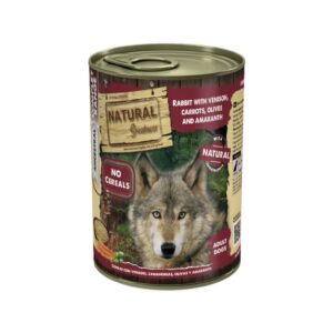 NATURAL GREATNESS - Conejo con Venado, Zanahorias, Aceitunas y Amaranto (400 gr) - Alimento Húmedo Completo para Perros Adultos (Gama Complet)