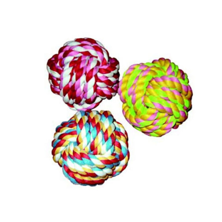 RIBECAN - Pelota de Cuerdas para Perros (100 gr) **3 COLORES SEGUN STOCK**