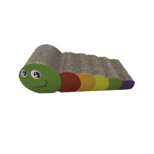 RIBECAN - Rascador Oruga de Cartón para Gatos (43,5x16x14,5 cm)