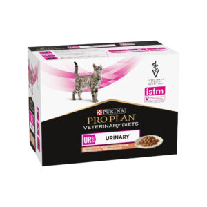 PRO PLAN DV - Feline UR Urinary Sobres Salmón (10x85 gr) - Comida Húmeda para Gatos para para el Manejo de las Enfermedades del Tracto Urinario Inferior Felino (FLUTD)