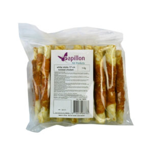 PAPILLON - Palitos blancos de 17 cm con pollo retorcido (1 kg)