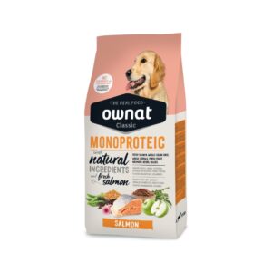 OWNAT - Classic - Monoproteic Salmon Dog (12 kg) - Pienso Seco para Perros de todas las Razas con Problemas de Alergias (Salmon)
