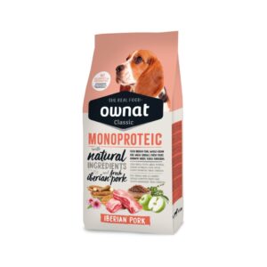 OWNAT - Classic - Monoproteic Iberian Pork Dog (12 kg) - Pienso Seco para Perros de todas las Razas con Problemas de Alergias (Cerdo Ibérico)