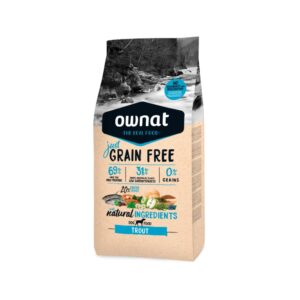 OWNAT - GF Just - Adult Dog Trout (14 kg) - Pienso Seco Sin Cereales para Perros Adultos de Todas las Razas (Trucha)