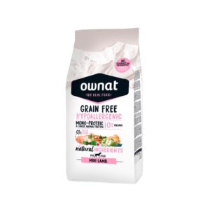 OWNAT - Grain Free Hypoallergenic - Mini Lamb Dog (3 kg) - Pienso Seco Hipoalergénico Sin Cereales para Perros Adultos de Raza Pequeña (1-10 kg) (Cordero)