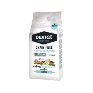 OWNAT - Grain Free Hypoallergenic - Salmon Dog (12 kg) - Pienso Seco Hipoalergénico Sin Cereales para Perros Adultos Todas las Razas (Salmon)