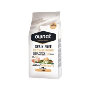 OWNAT - Grain Free Hypoallergenic - Lamb Dog (12 kg) - Pienso Seco Hipoalergénico Sin Cereales para Perros Adultos Todas las Razas (Cordero)