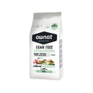 OWNAT - Grain Free Hypoallergenic - Pork Dog (12 kg) - Pienso Seco Hipoalergénico Sin Cereales para Perros Adultos Todas las Razas (Cerdo)