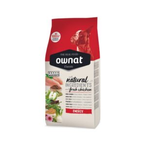 OWNAT - Classic - Energy Dog - Pienso Seco para Perros Adultos de Todas las Razas con Alta Actividad (Pollo)