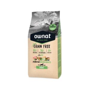 OWNAT - GF Just - Adult Dog Light (14 kg) - Pienso Seco Sin Cereales para Perros Adultos de Todas las Razas con Sobrepeso (Pollo)