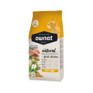 OWNAT - Classic - Daily Care Cat (15 kg) - Pienso Seco para Gatos Adultos (Pollo)