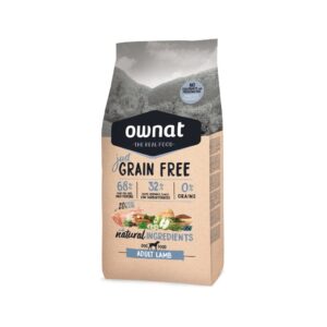 OWNAT - GF Just - Adult Dog Lamb (14 kg) - Pienso Seco Sin Cereales para Perros Adultos de Todas las Razas (Cerdo y Cordero)