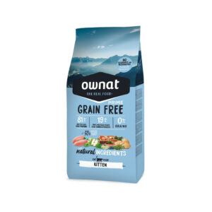 OWNAT - GF Prime - Kitten Cat (3 kg) - Pienso Seco Sin Cereales para Gatitos (Pollo y Pavo)