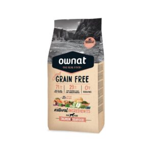 OWNAT - GF Just - Adult Dog Salmon & Seafood (14 kg) - Pienso Seco Sin Cereales para Perros Adultos de Todas las Razas (Salmon y Marisco)