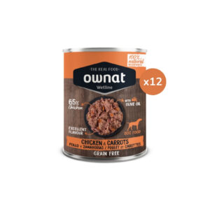 OWNAT - Wetline - Chicken with Carrots Dog (12x395 gr) - Comida Húmeda para Perros de Todas las Edades y Razas (Pollo y Zanahorias)