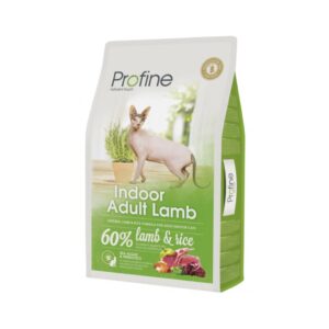 PROFINE - Cat Indoor Adult Cordero & Rice - Pienso seco Para Gatos Adultos de Interior (Cordero y Arroz)