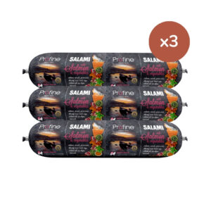 PROFINE - Salmón & Vegetables (3x800 gr) - Comida Húmeda en Salchicha para Perros (Salmón y Vegetales)