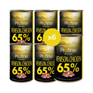PROFINE - Venison With Chicken (6x400 gr) - Comida Húmeda Completa en Lata para Perros (Venado y Pollo)