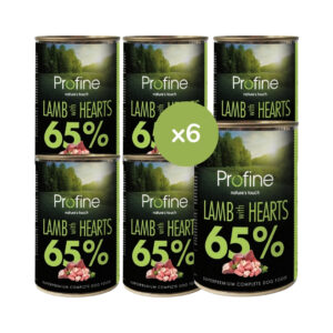 PROFINE - Lamb With Hearts (6x400 gr) - Comida Húmeda Completa en Lata para Perros (Cordero y Corazón)