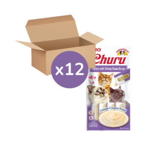 CHURU - Receta De Pollo Con Camarones (12x4x14 gr) - Tubos de Snacks para Gatos