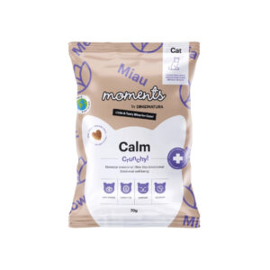 MOMENTS - Cat Calm (70 gr) - Snacks Crujientes para Gatos para Favorecer la Calma y Confort (Salmon)