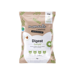 MOMENTS - Cat Digest (70 gr) - Snacks Crujientes para Gatos para Favorecer la Digestión (Salmon)