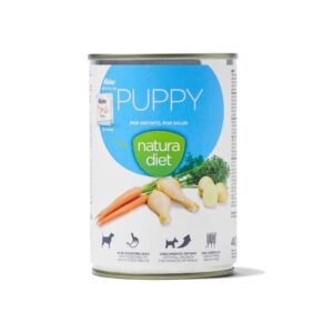 NATURA DIET - Puppy (400 gr) - Alimento Húmedo Sin Cereales para Perros Cachorros de Todas las Razas (Pollo)