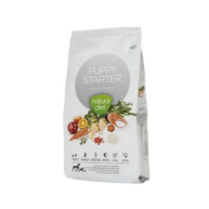 NATURA DIET - Puppy Starter - Pienso Seco (+ 1 ó 2 Latas) para Perros Cachorros (Hasta 6 Meses) de Todas las Razas (Pollo)