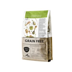 NATURA DIET - Grain Free Chicken & Vegs - Pienso Seco Sin Cereales (+ 1 ó 2 Latas) para Perros Adultos de Todas las Razas (Pollo y Verduras)