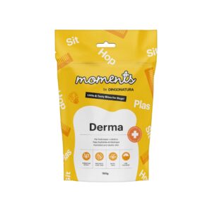 MOMENTS - Derma (150 gr) - Snacks Sin Cereales para Perros Adultos de Todas las Razas que Mantiene en Buen Estado la Piel y el Pelo (Pollo)