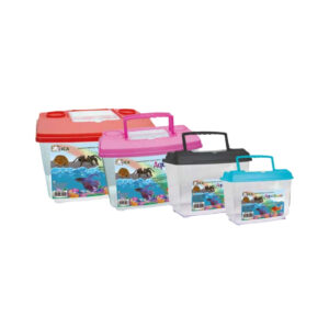 ICA - Aquatrans - Acuario de Plástico para Peces, Reptiles y Animales Pequeños (**COLORES SEGÚN STOCK**)