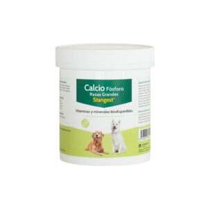 STANGEST - Calcio Fósforo - Alimento Complementario para Perros de Razas Grandes con Calcio, Fósforo Orgánico y Vitaminas A, D y E