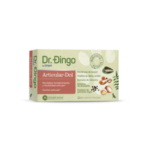 DR. DINGO Articular Dol (20 Comprimidos) - Condroprotector Natural para Perros | Movilidad y Articulaciones con Membrana de Huevo y Mejillón de Labios Verdes