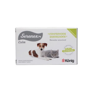 KONIG - Serenex Calm (Comprimidos) - Alimento Complementario que Ayuda con el Estrés y Alteraciones de Perros y Gatos