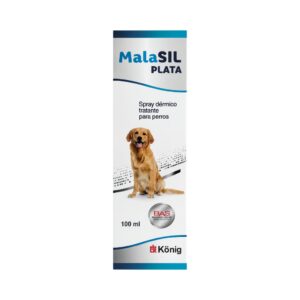 KONIG Malasil Plata (100 ml) - Spray Dérmico para Perros y Gatos - Cuidado de la Dermatitis Seborreica y Piel Sensible
