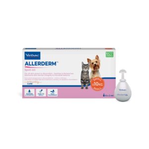 VIRBAC - Allerderm Stop On (6x2 ml) - Pipetas para el Cuidado de la Piel de Gatos y Perros de Raza Pequeña (<10 kg)