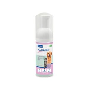 VIRBAC - Allerderm (100 ml) - Espuma Limpiadora a Base de Agua Micelar que no necesita aclarado para Perros y Gatos