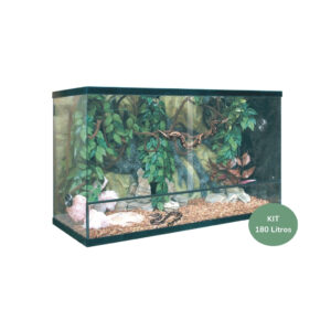 ICA - Repti Selva - Kit para Terrario (180 Litros) - Kit Completo con Terrario de Cristal