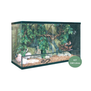ICA - Repti Selva - Kit para Terrario (240 Litros) - Kit Completo con Terrario de Cristal