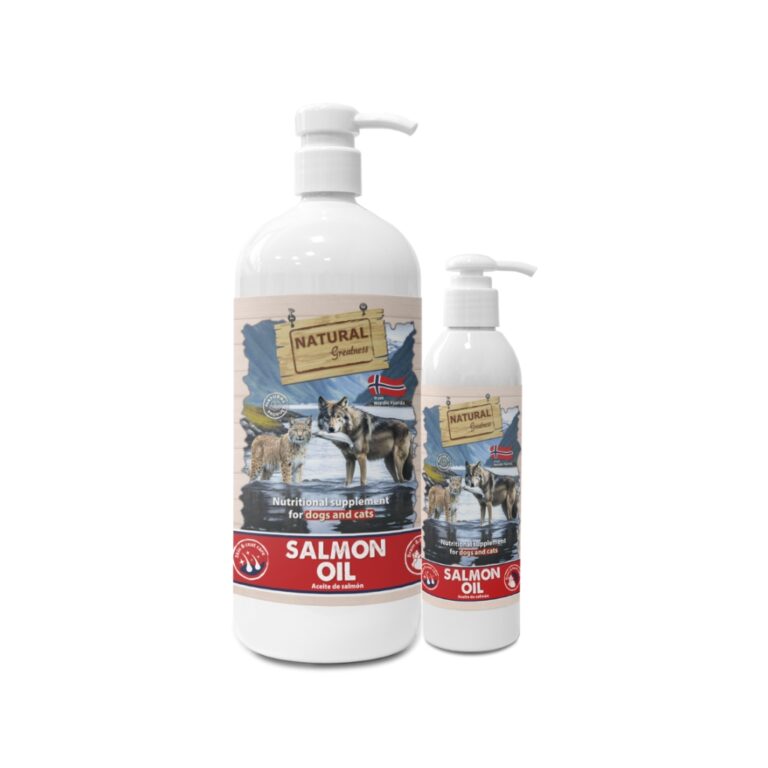 NATURAL GREATNESS - Suplemento Nutricional en Aceite de Salmón de los Fiordos Noruegos para Perros y Gatos