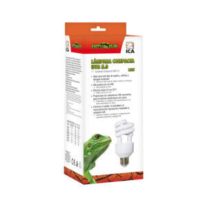 ICA - ReptiSelva - UVB 5.0 - Bombilla Compacta para Terrarios de Todo Tipo de Reptiles, Anfibios y Tortugas Tropicales